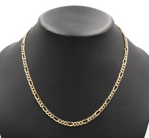 Classic 14KT Yellow Gold 20" High Shine Figaro Chain Necklace 5.3mm - 9.01 Grams