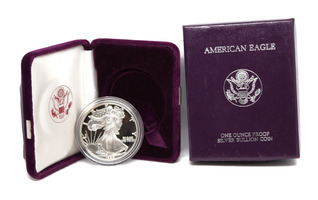 1988 S Proof Silver American Eagle One Dollar $1.00 Coin 1oz .999 Fineness