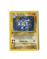 Base Set 1st Edition -  Machamp Holographic Rare 8/102 Pokemon Trading Card