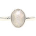Estate Sterling Silver Faceted 1.20 ctw Oval Cut Moonstone Solitaire 925 Ring 