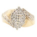 Women's Estate 0.48 ctw Round Diamond Marquise Cluster 10KT Yellow Gold Ring 