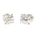 "Green Dot" Stunning 14KT White Gold 1.70 Ctw Round Diamond Stud Earrings - 1.0g