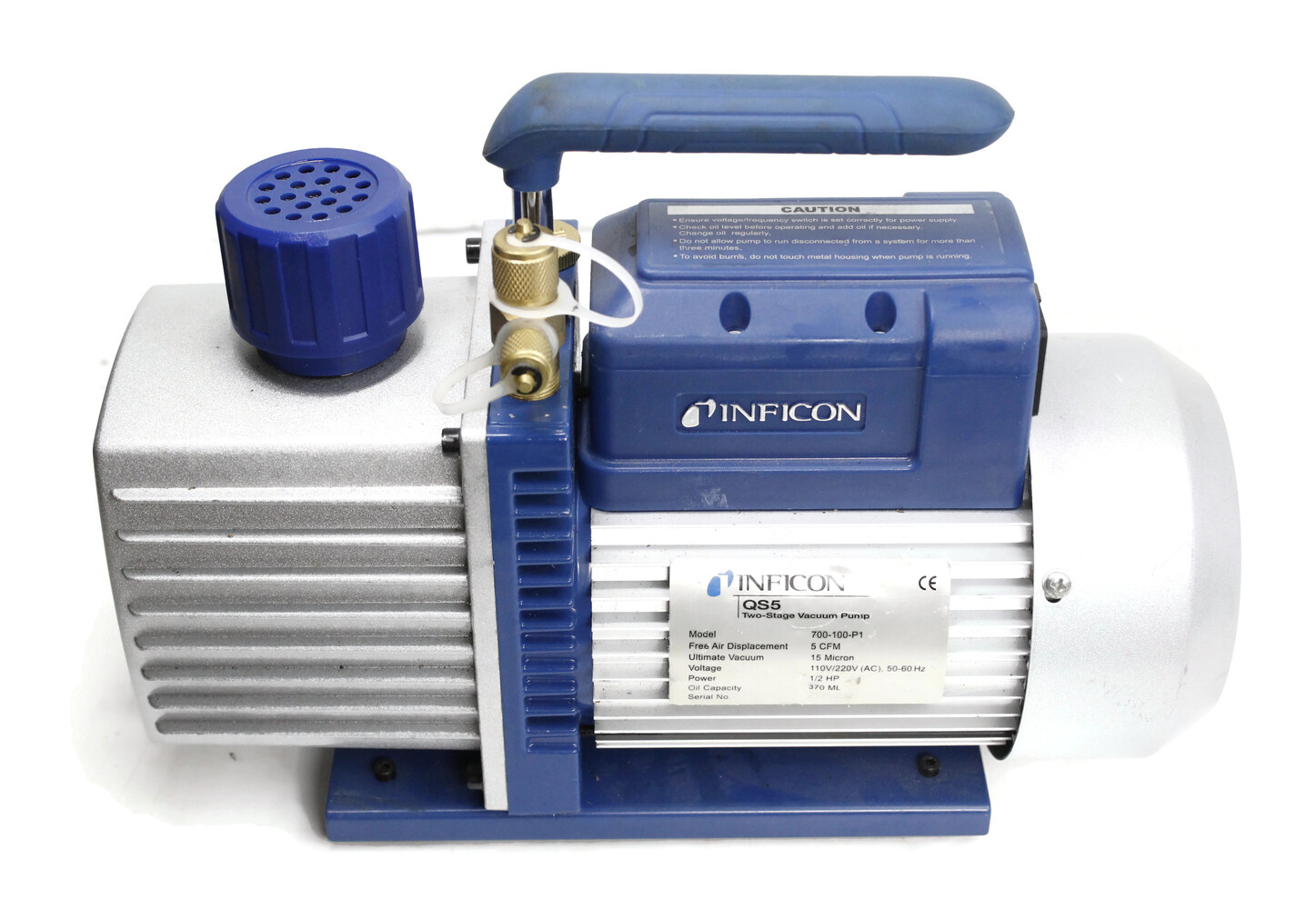 Inficon Model QS5 Vacuum Pump 5 CFM Air Displacement 110V/220V 700100