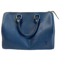 Louis Vuitton Blue Epi Speedy 25 Handbag