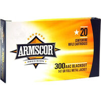 Armscor USA .300 AAC Blackout Ammunition 147 Grain FMJ