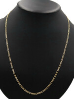Classic 14KT Yellow Gold 24.5" Diamond Cut Figaro Chain Necklace 2.9mm - 8.16g