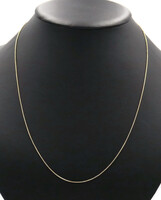 Women's High Shine 14KT Yellow Gold Thin Box Chain Necklace 22 3/4