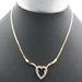 Women's 18.5" 14KT Yellow Gold 0.80 ctw Round Diamond Heart Herringbone Necklace