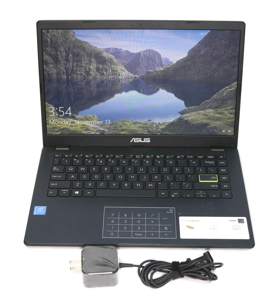 ASUS E410 Laptop - 14" HD, Intel Celeron, 4GB RAM, 64GB Storage (Star Black)