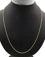 High Shine 14KT Yellow Gold 2mm Wide Rope Chain Necklace 25.5" - 7.13g