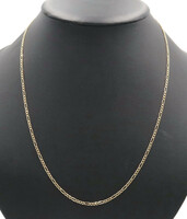 High Shine 14KT Yellow Gold 2.2mm Thin Classic Figaro Chain Necklace 22.5" - 5g