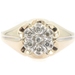 Men's 7-Stone 0.21 Ctw Round Diamond Cluster 10KT Yellow Gold Estate Ring 3.70g