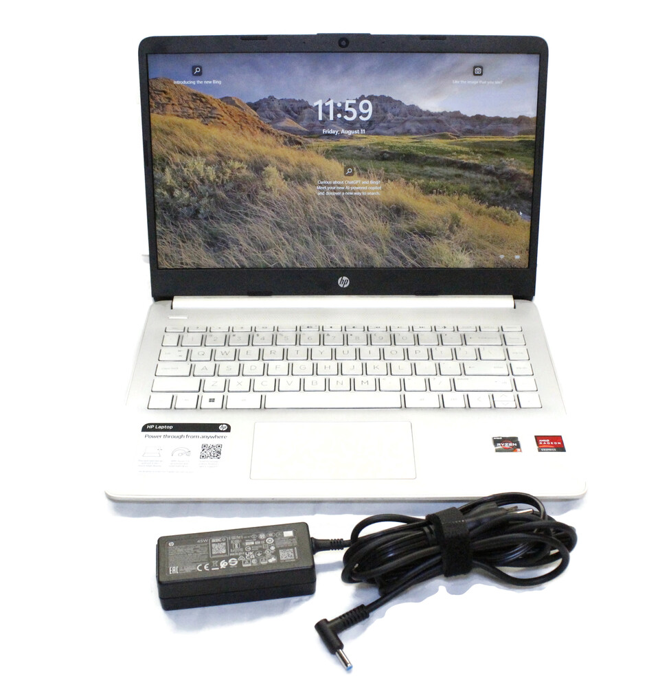 HP 14FQ0013DX Laptop Computer 128GB 8GB AMD Ryzen 3 3250U 2.60Ghz