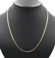 Classic High Shine 14KT Yellow Gold Flat Curb Link Necklace 22 3/4