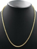 Classic 10KT Yellow Gold High Shine 3.8mm Wide Wheat Chain Necklace 22