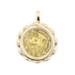 1985 .999 1/20 oz AU Gold Panda Coin in 14KT Yellow Gold Bamboo Bezel Pendant
