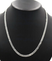 Classic Sterling Silver (925) High Shine Curb Link Necklace 22