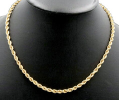 Classic 14KT Yellow Gold 4.6mm Wide Heavy Rope Chain Necklace 20" - 19.01 Grams