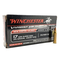 (Green Dot) Winchester Varmint HE 17 WIN Super Mag Cal. Ammunition