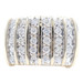 Estate 6-Row 1.0 Ctw Round Cut Diamond 14KT Yellow Gold Ring Size 10 - 8.28g