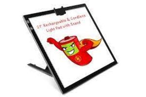 VKTEKLAB 21" Wireless Rechargeable A3 LED Light Pad w/Built-In Stand
