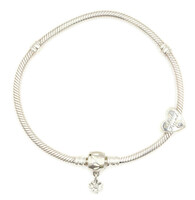 Pandora Moments Sterling Silver Daisy Flower Clasp Bracelet & Best Friend Charm