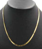 Classic 10KT Yellow Gold 3.8mm Wide Herringbone Chain Necklace 20