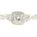 0.80 ctw Princess & Round Cut Diamond Halo Twisted 14KT Gold Engagement Ring 
