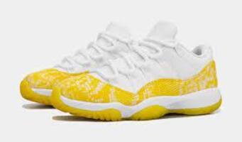 Nike Air Jordan 11 Retro Low Yellow Snakeskin (Women's) Size 7