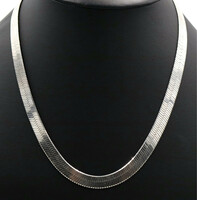 High Shine Sterling Silver (925) 8.5mm Wide Herringbone Necklace 20.5