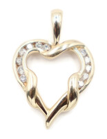 Women's Classic Estate 10KT Yellow Gold 0.25 ctw Round Diamond Necklace Pendant 