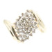 Women's Estate 0.22 ctw Round Diamond Marquise Cluster 10KT Yellow Gold Ring 