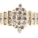 "Green Dot" Estate Marquise Cluster 0.95 ctw Round Diamond 10KT Yellow Gold Ring