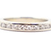 "Green Dot" Classic 14KT 0.40 Ctw Round Diamond Channel Band Ring Size 6 