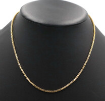 High Shine 14KT Yellow Gold 2.3mm Wide Classic Box Chain Necklace 18