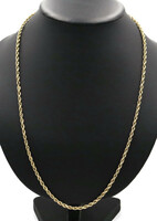 Classic 14KT Yellow Gold High Shine 3.4mm Rope Chain Necklace 27