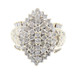 Estate 2.00 ctw Round & Baguette Diamond Marquise Cluster 10KT Yellow Gold Ring