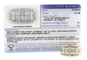 1.50 ctw Round Cut Diamond Channel-Set Wedding Band Ring 14KT White Gold Size 10