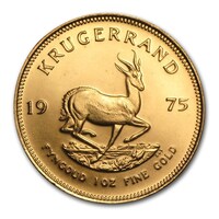 1975 South African Krugerrand 1 OZ Gold Round