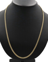 High Shine 14KT Yellow Gold Heavy Curb Link Chain Necklace 25.5