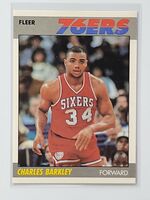 Charles Barkley 1987 Fleer Basketball 76ers Sixers #9 Of 132 Great Condition!
