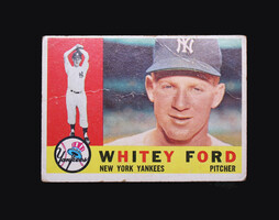 Original 1960 Topps #35 Whitey Ford New York Yankees HOF Baseball Trading Card