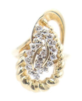 Women's Estate 14KT Yellow Gold 0.70 ctw Round Single Cut Diamond Ring Size 5