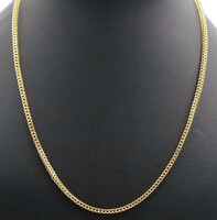 Classic 14KT Yellow Gold High Shine Franco Link 22" 3.2mm Wide Necklace - 11.10g