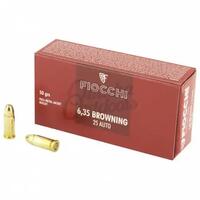 Fiocchi Shooting Dynamics 25 ACP Ammo 50 Grain FMJ 50 Round Box 25AP