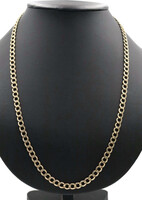 High Shine 10KT Yellow Gold 6.2mm Flat Curb Link Necklace 26" - 11.94 Grams RCI