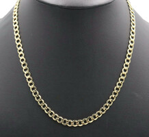 High Shine 10KT Yellow Gold 6.4mm Wide Classic Curb Link Necklace 20" - 9.62g