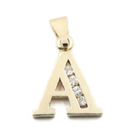 Classic 14KT Yellow Gold High Shine 0.08 ctw Channel Diamond 