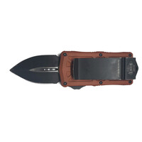 Microtech Exocet Dagger CA Legal OTF Auto Knife Orange 1.9" Black