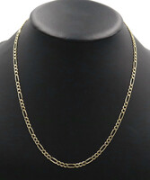 High Shine 14KT Yellow Gold 4mm Wide Classic Figaro Chain Necklace 21" - 10.90g